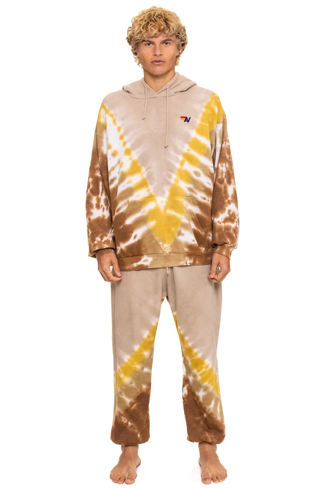HAND DYED V SWEATPANTS - TIE DYE SAND // CINNAMON sold by Aviator Nation product image thumbnail 2