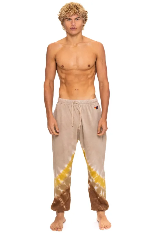 HAND DYED V SWEATPANTS - TIE DYE SAND // CINNAMON sold by Aviator Nation
