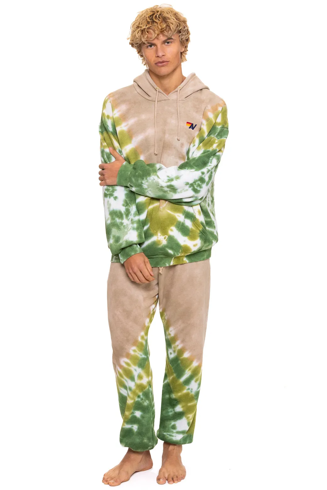 HAND DYED V SWEATPANTS - TIE DYE SAND // JUNGLE sold by Aviator Nation product image thumbnail 2