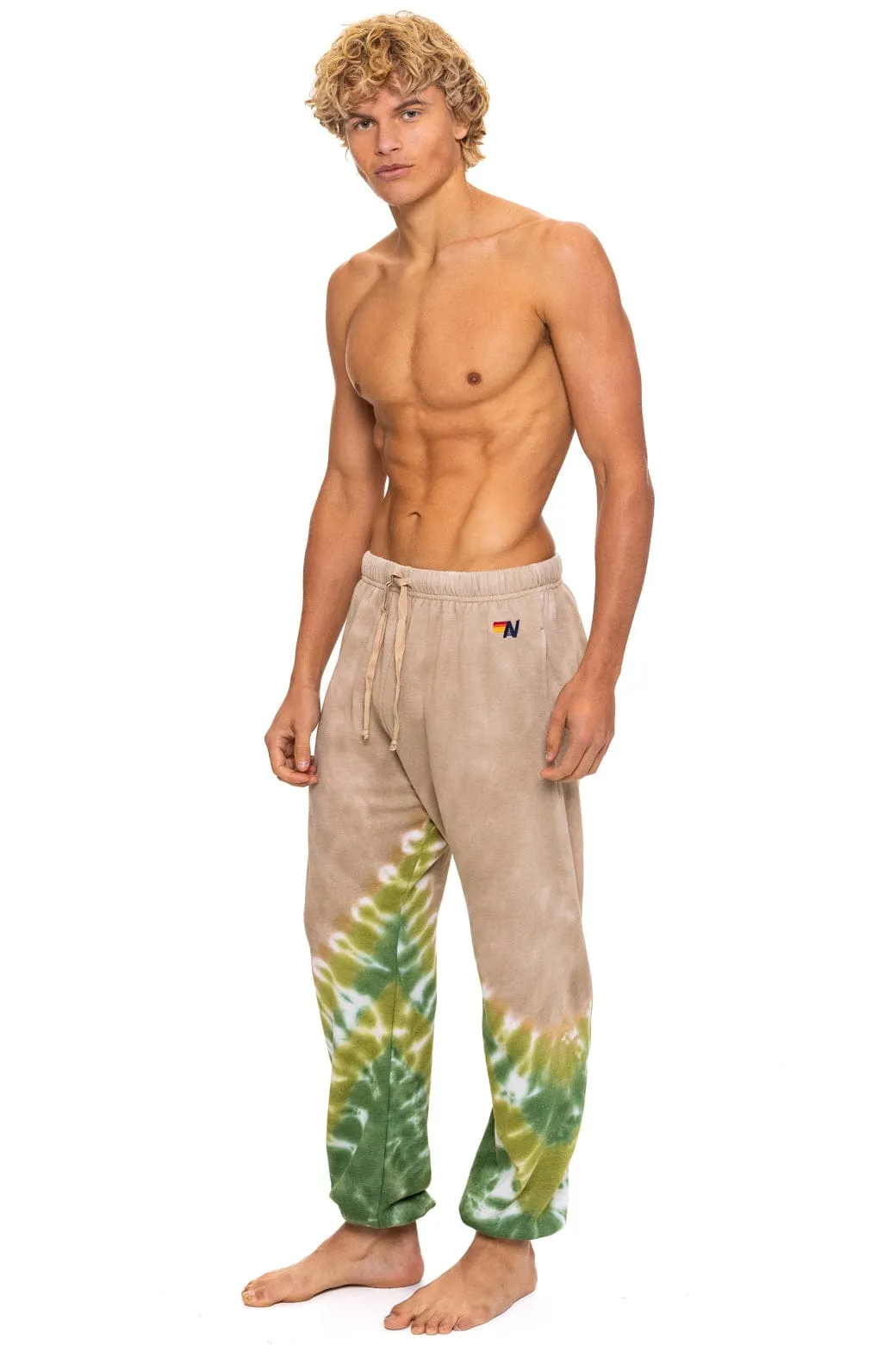 HAND DYED V SWEATPANTS - TIE DYE SAND // JUNGLE sold by Aviator Nation product image thumbnail 3