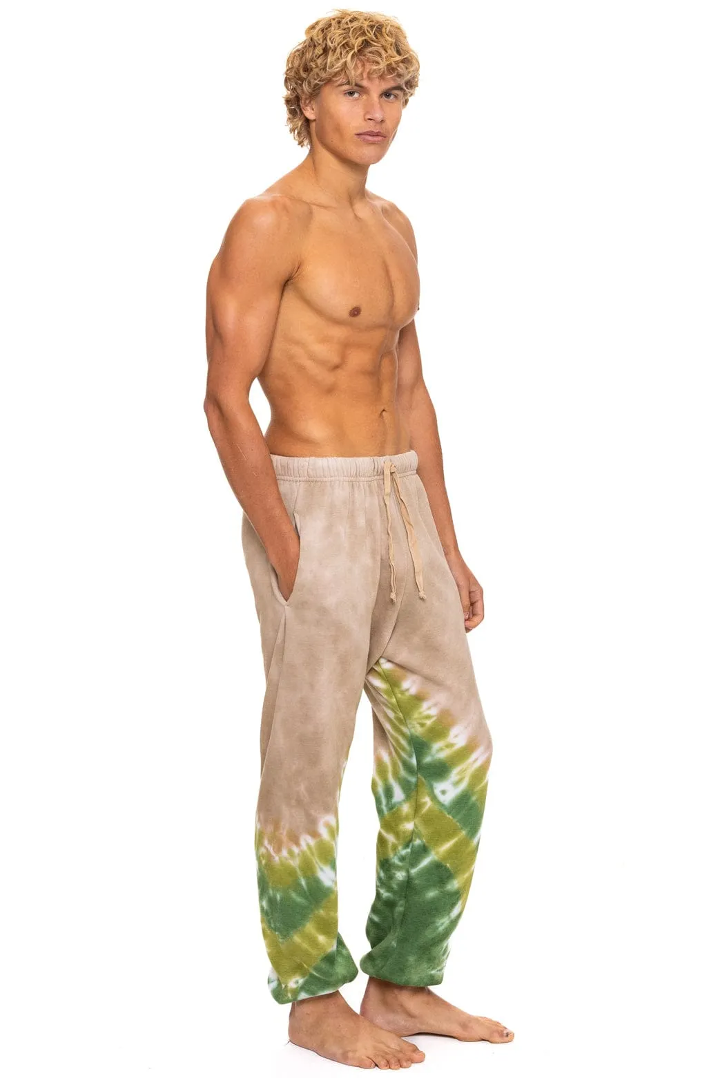 HAND DYED V SWEATPANTS - TIE DYE SAND // JUNGLE sold by Aviator Nation product image thumbnail 5