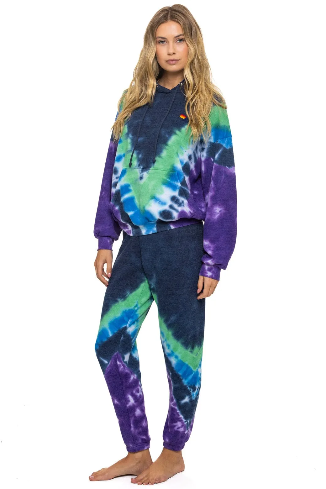 HAND DYED V SWEATPANTS - TIE DYE MIDNIGHT // PURPLE sold by Aviator Nation product image thumbnail 4
