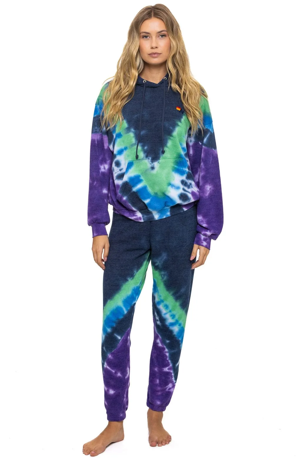 HAND DYED V SWEATPANTS - TIE DYE MIDNIGHT // PURPLE sold by Aviator Nation product image thumbnail 2