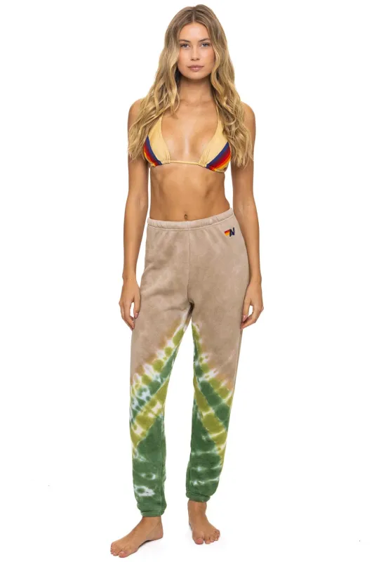 HAND DYED V SWEATPANTS - TIE DYE SAND // JUNGLE sold by Aviator Nation
