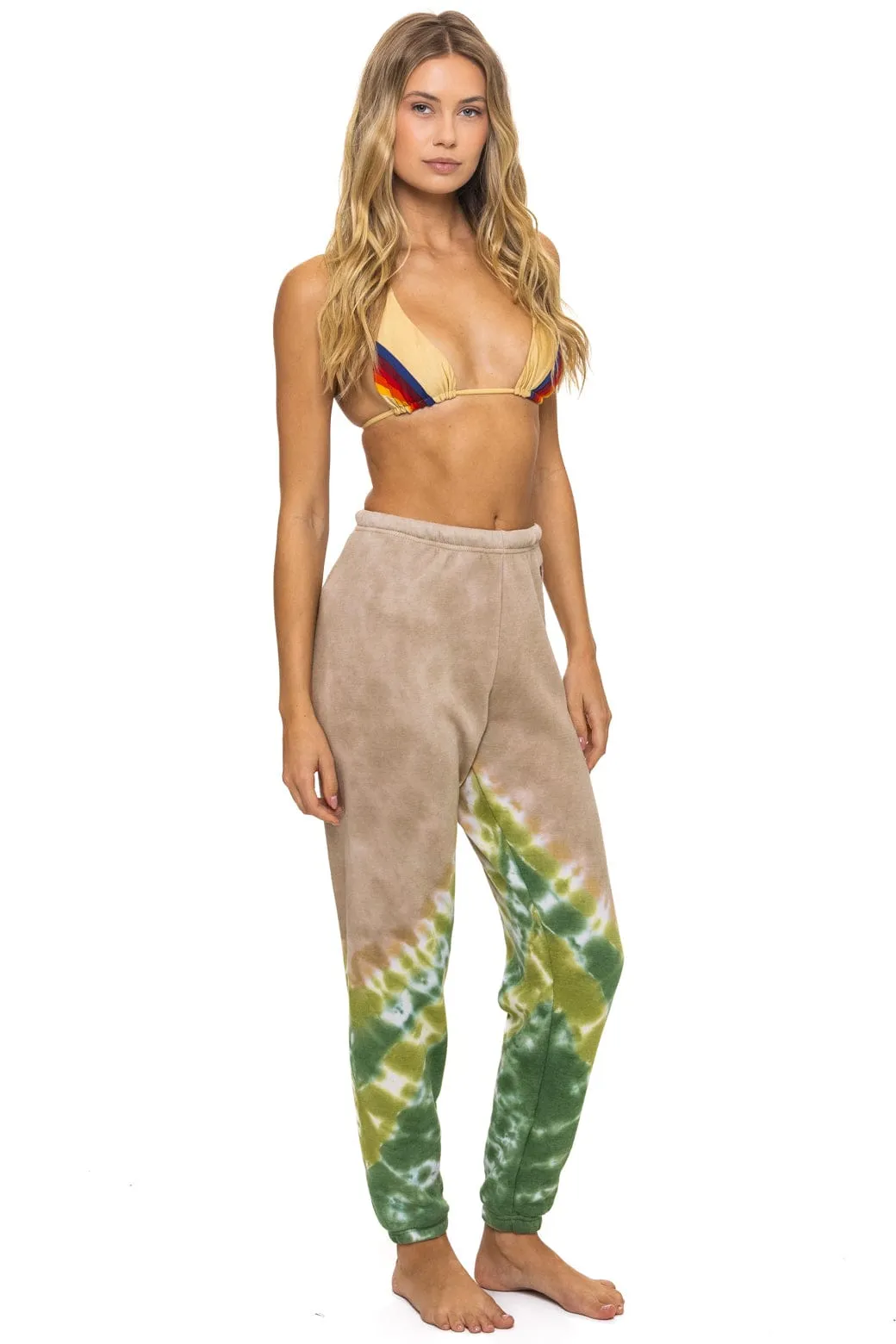 HAND DYED V SWEATPANTS - TIE DYE SAND // JUNGLE sold by Aviator Nation product image thumbnail 5