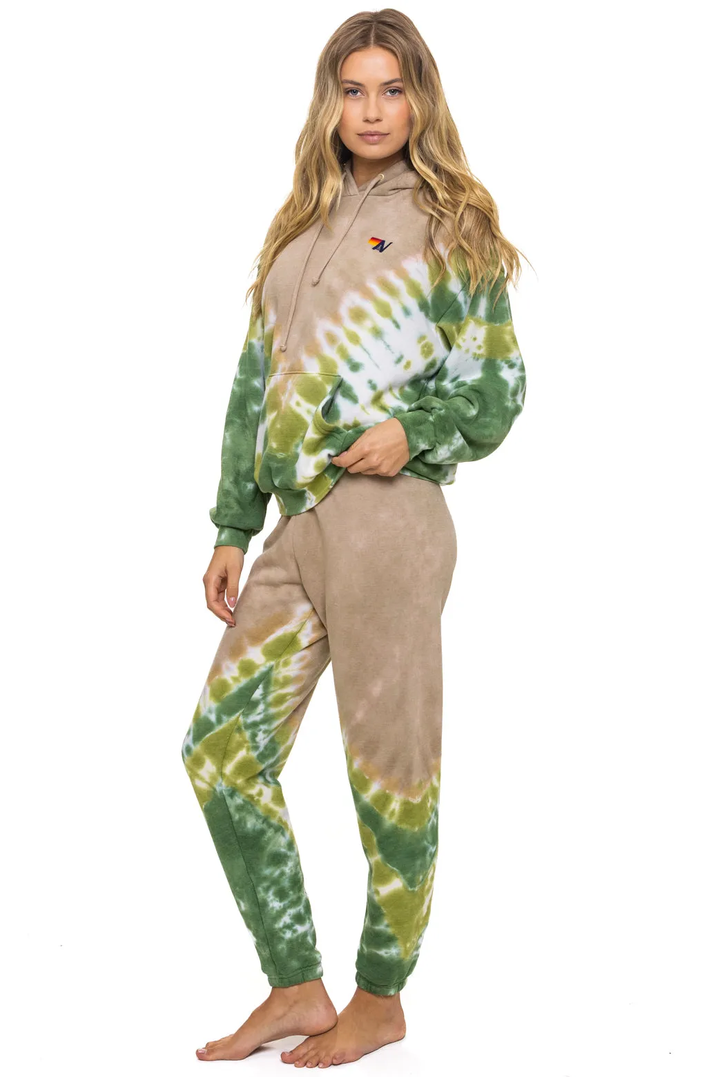 HAND DYED V SWEATPANTS - TIE DYE SAND // JUNGLE sold by Aviator Nation product image thumbnail 4