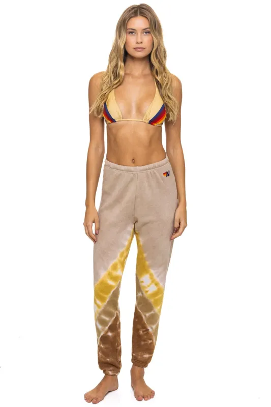 HAND DYED V SWEATPANTS - TIE DYE SAND // CINNAMON sold by Aviator Nation