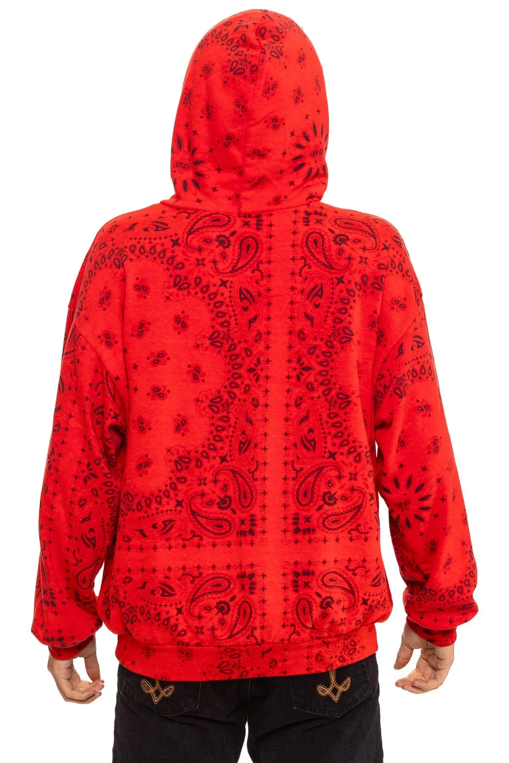 BANDANA LOVER RELAXED PULLOVER HOODIE - RED sold by Aviator Nation product image thumbnail 4
