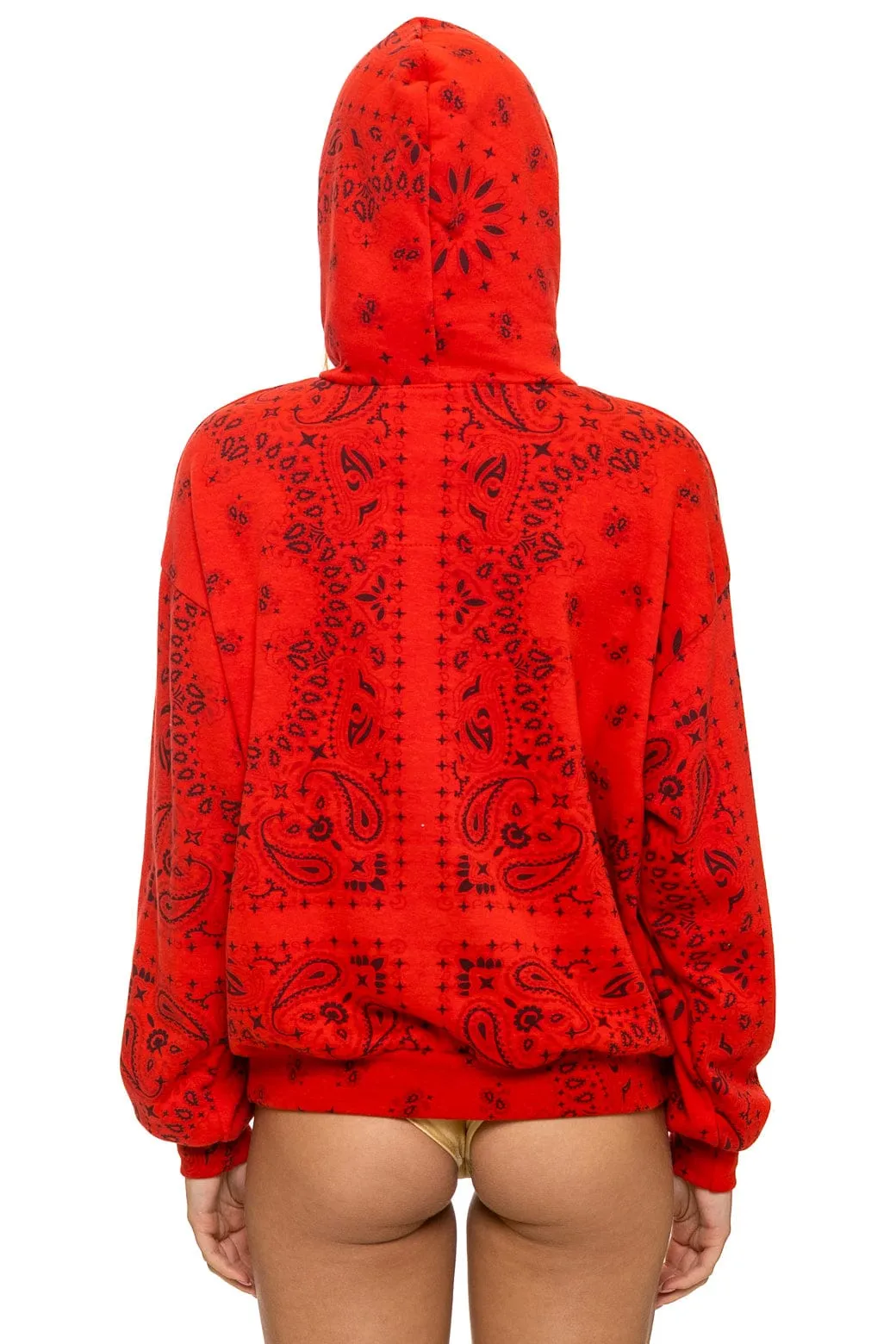 BANDANA LOVER RELAXED PULLOVER HOODIE - RED sold by Aviator Nation product image thumbnail 3