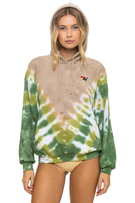 HAND DYED V RELAXED PULLOVER HOODIE - TIE DYE SAND // JUNGLE sold by Aviator Nation