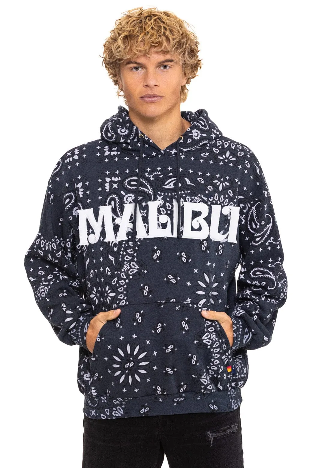 BANDANA MALIBU RELAXED PULLOVER HOODIE - CHARCOAL sold by Aviator Nation product image thumbnail 2