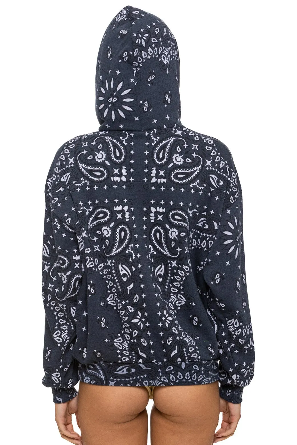 BANDANA MALIBU RELAXED PULLOVER HOODIE - CHARCOAL sold by Aviator Nation product image thumbnail 3