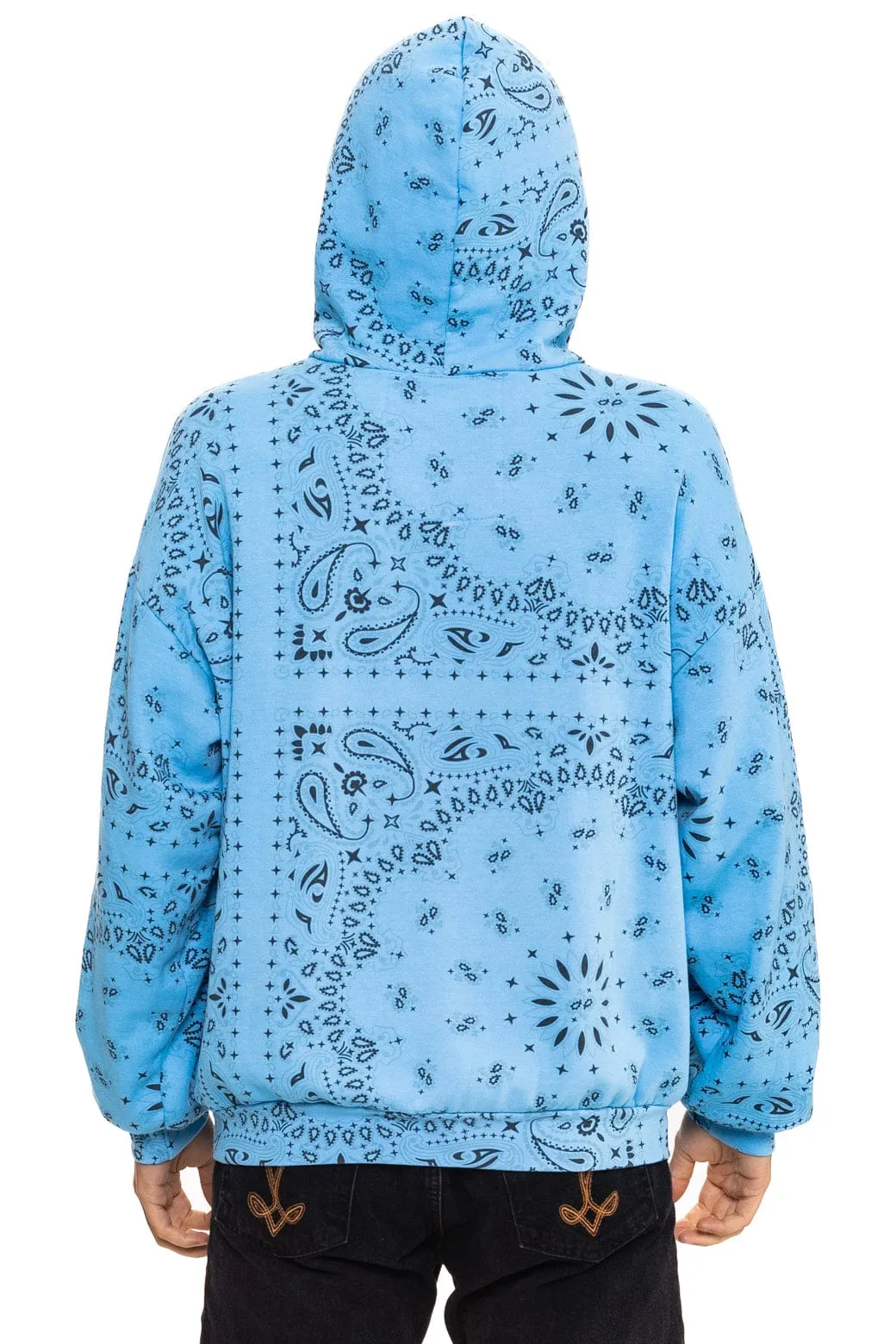 BANDANA MALIBU RELAXED PULLOVER HOODIE - SKY sold by Aviator Nation product image thumbnail 4