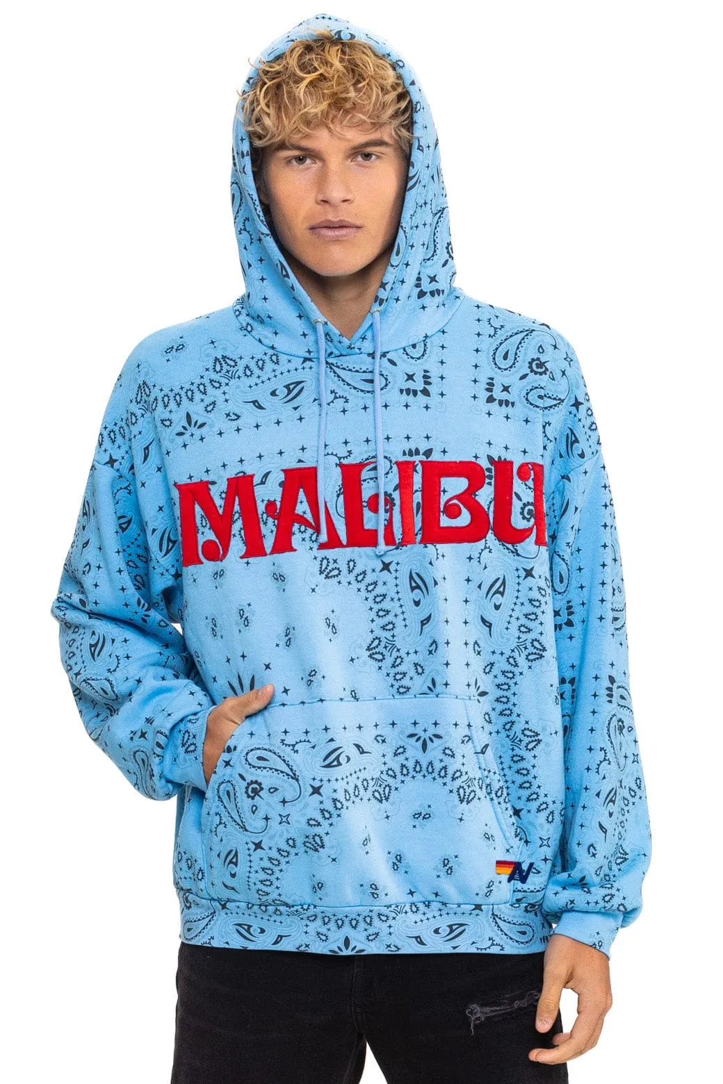 BANDANA MALIBU RELAXED PULLOVER HOODIE - SKY sold by Aviator Nation product image thumbnail 2
