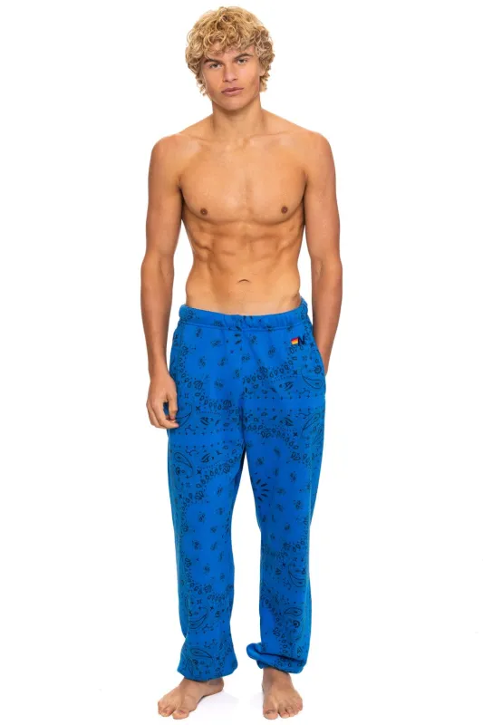 BANDANA SWEATPANTS - ADVENTURE BLUE sold by Aviator Nation