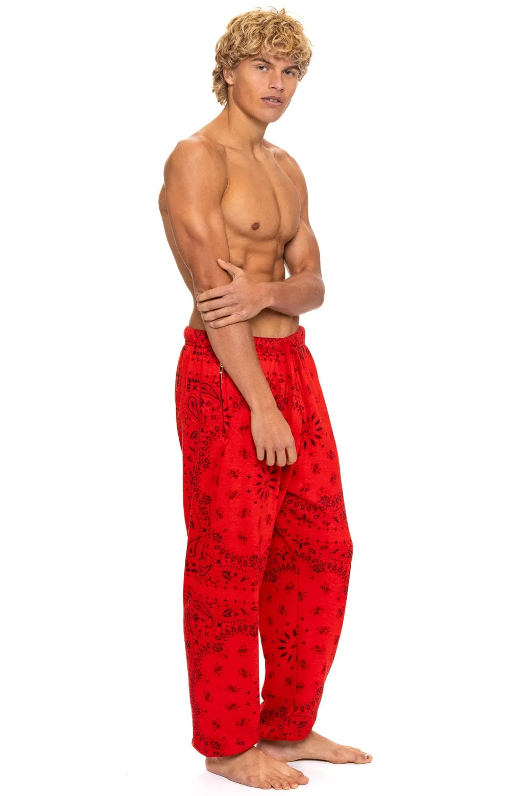 BANDANA SWEATPANTS - RED sold by Aviator Nation product image thumbnail 5