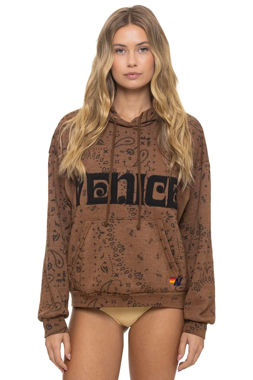 BANDANA VENICE RELAXED PULLOVER HOODIE - CINNAMON sold by Aviator Nation