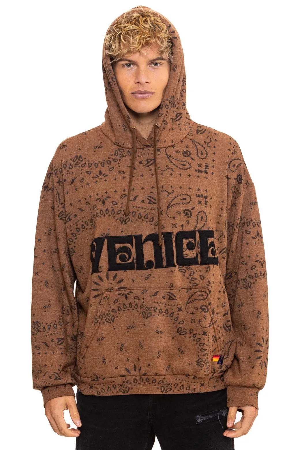BANDANA VENICE RELAXED PULLOVER HOODIE - CINNAMON sold by Aviator Nation product image thumbnail 4