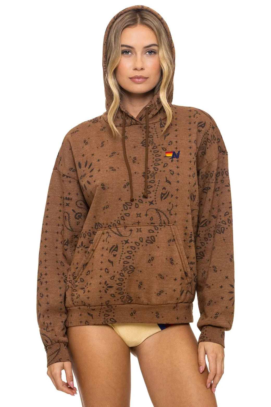 BANDANA RELAXED PULLOVER HOODIE - CINNAMON sold by Aviator Nation