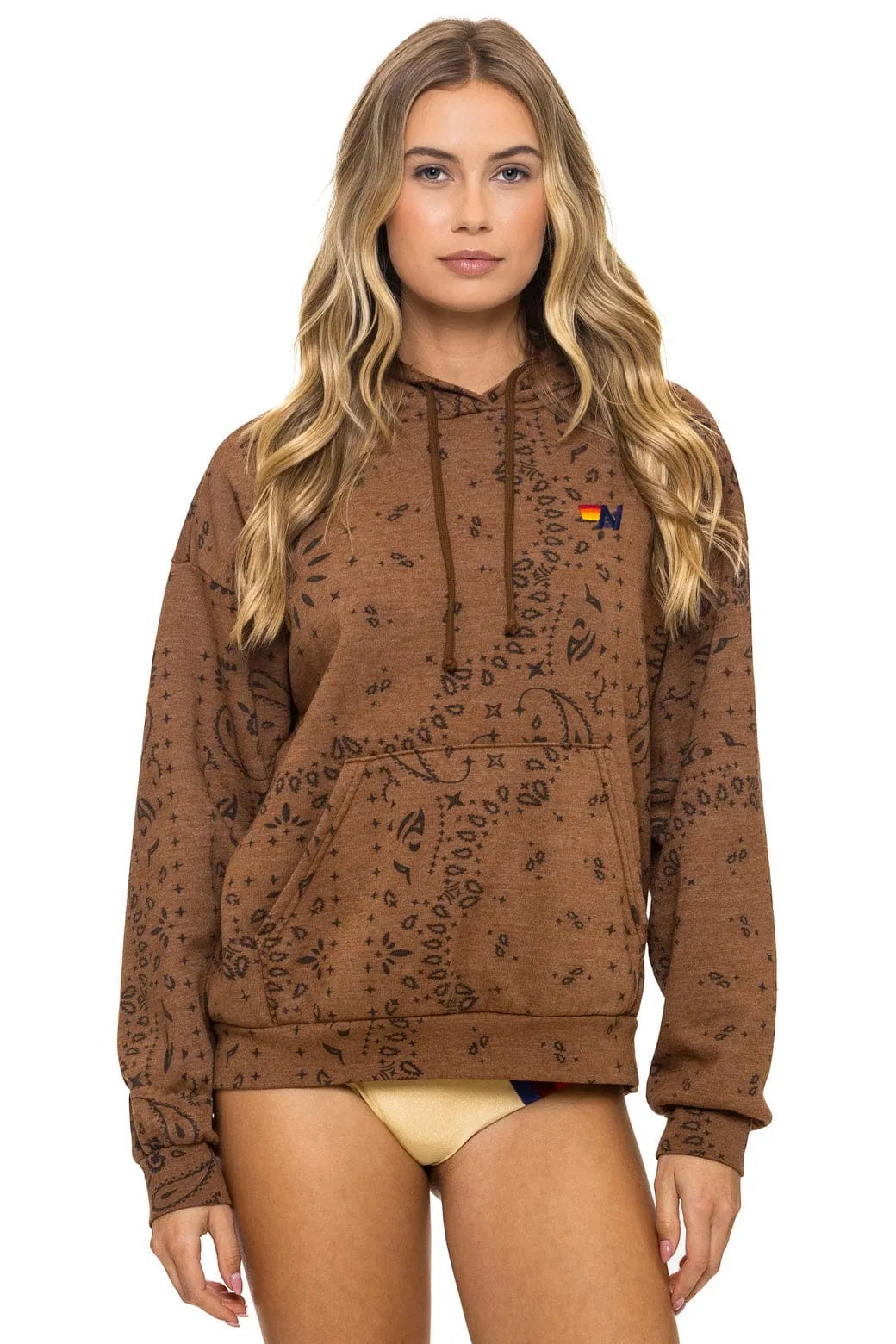 BANDANA RELAXED PULLOVER HOODIE - CINNAMON sold by Aviator Nation product image thumbnail 5
