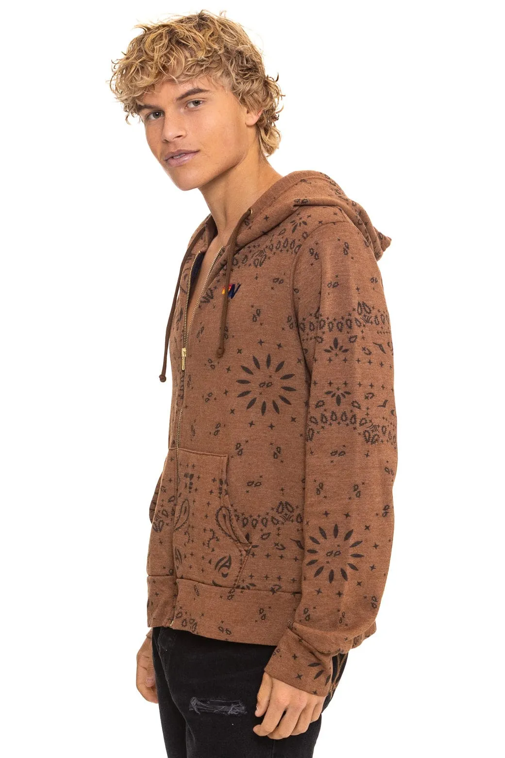 BANDANA ZIP HOODIE - CINNAMON sold by Aviator Nation product image thumbnail 4