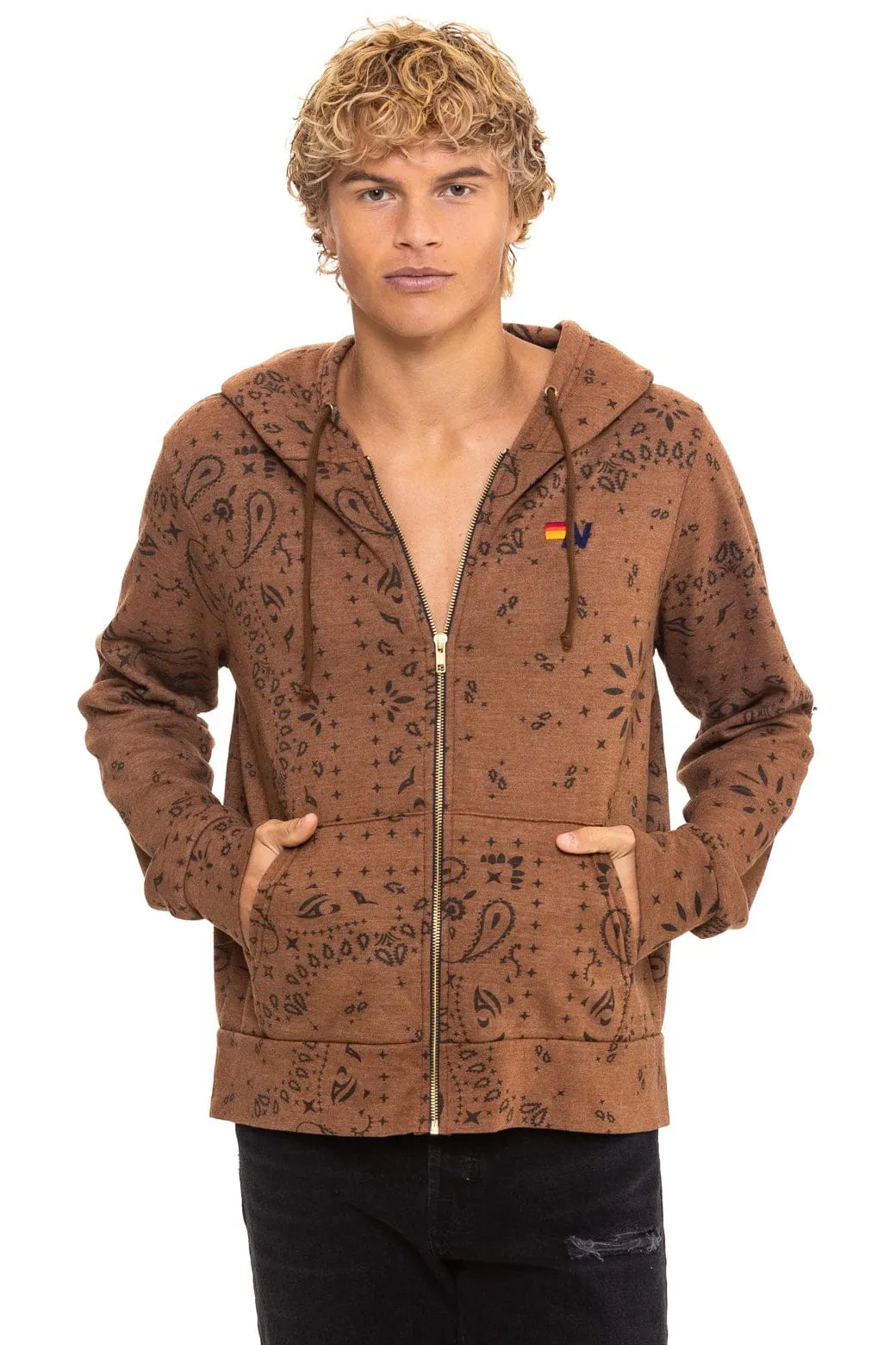 BANDANA ZIP HOODIE - CINNAMON sold by Aviator Nation product image thumbnail 2