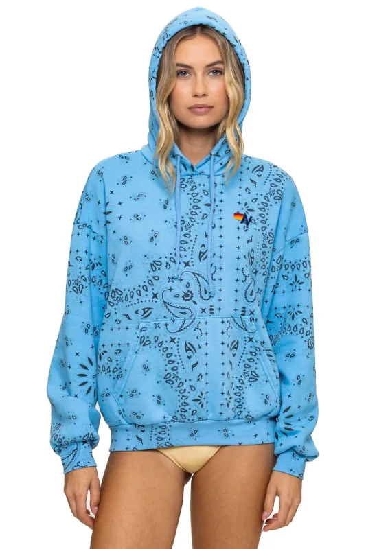BANDANA RELAXED PULLOVER HOODIE - SKY sold by Aviator Nation