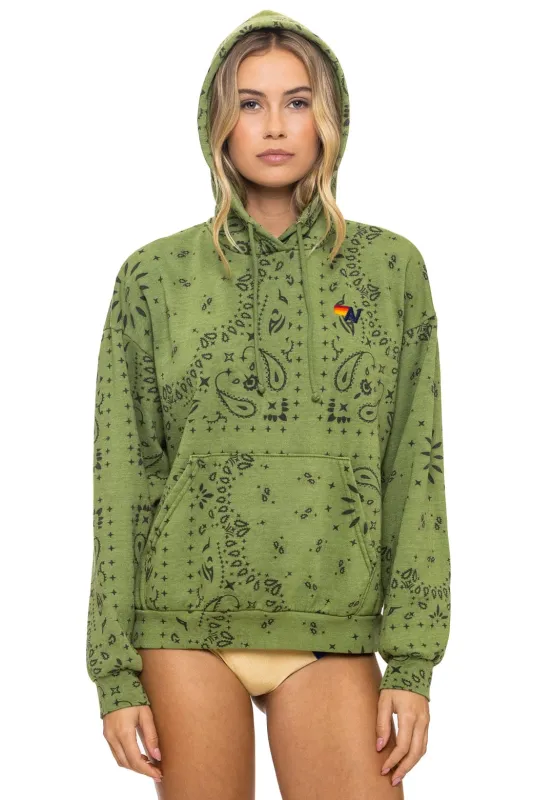 BANDANA RELAXED PULLOVER HOODIE - JUNGLE GREEN sold by Aviator Nation