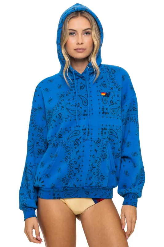 BANDANA RELAXED PULLOVER HOODIE - ADVENTURE BLUE sold by Aviator Nation