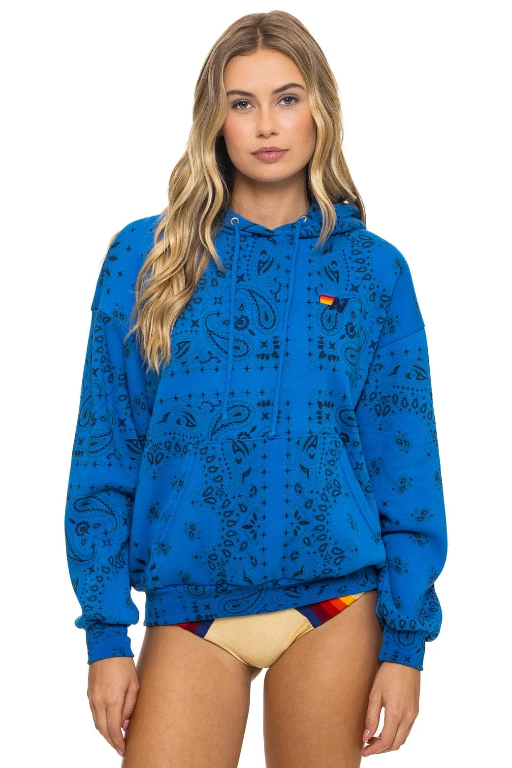 BANDANA RELAXED PULLOVER HOODIE - ADVENTURE BLUE sold by Aviator Nation product image thumbnail 5