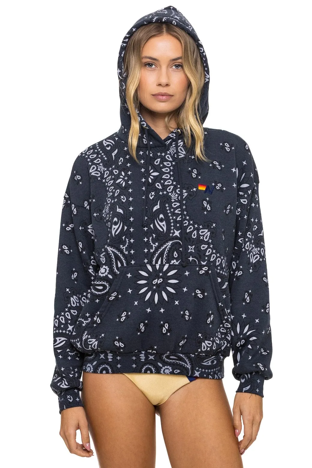 BANDANA RELAXED PULLOVER HOODIE - CHARCOAL sold by Aviator Nation product image thumbnail 5