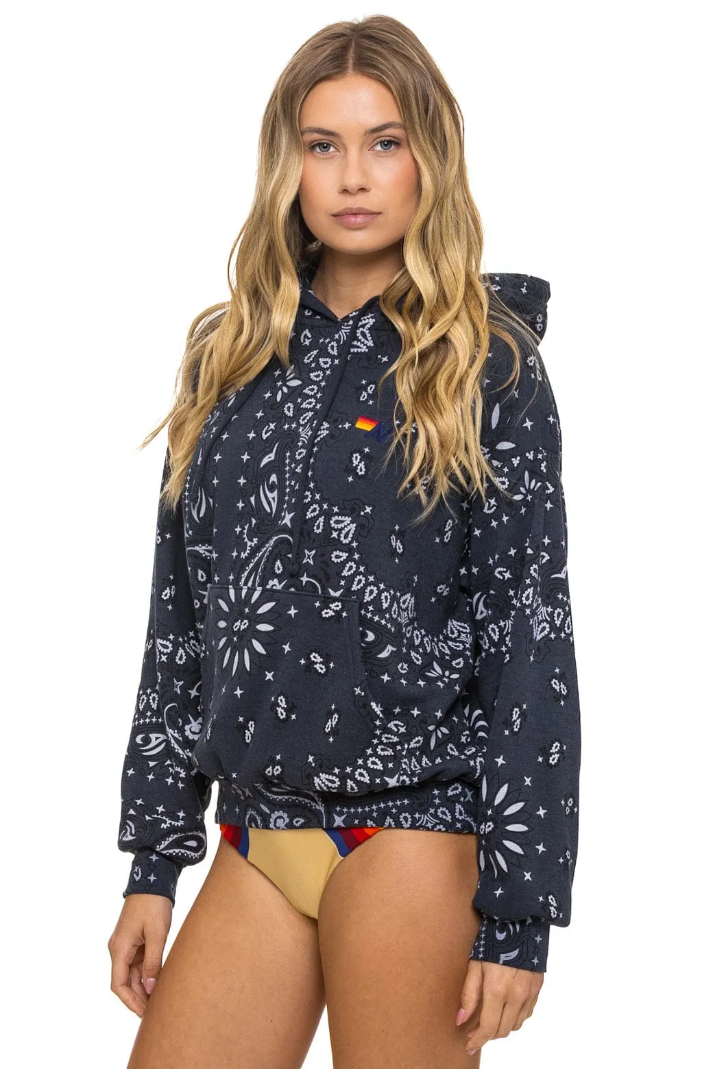 BANDANA RELAXED PULLOVER HOODIE - CHARCOAL sold by Aviator Nation product image thumbnail 3