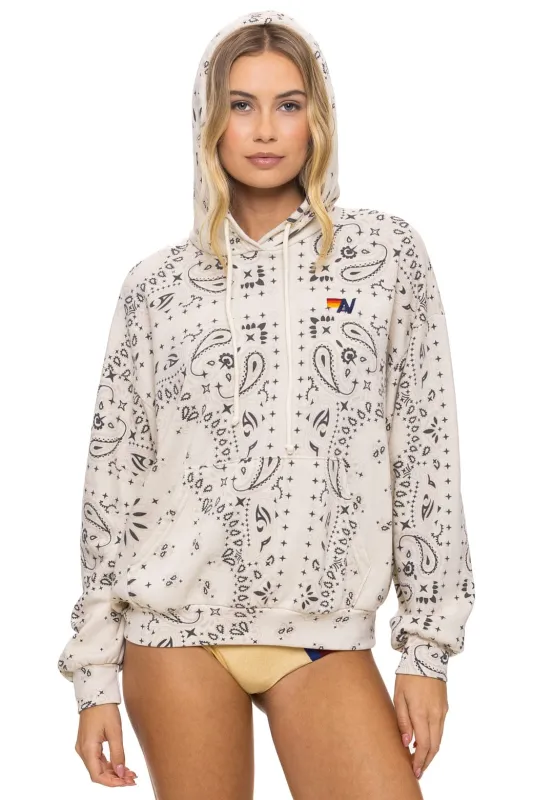 BANDANA RELAXED PULLOVER HOODIE - VINTAGE WHITE sold by Aviator Nation