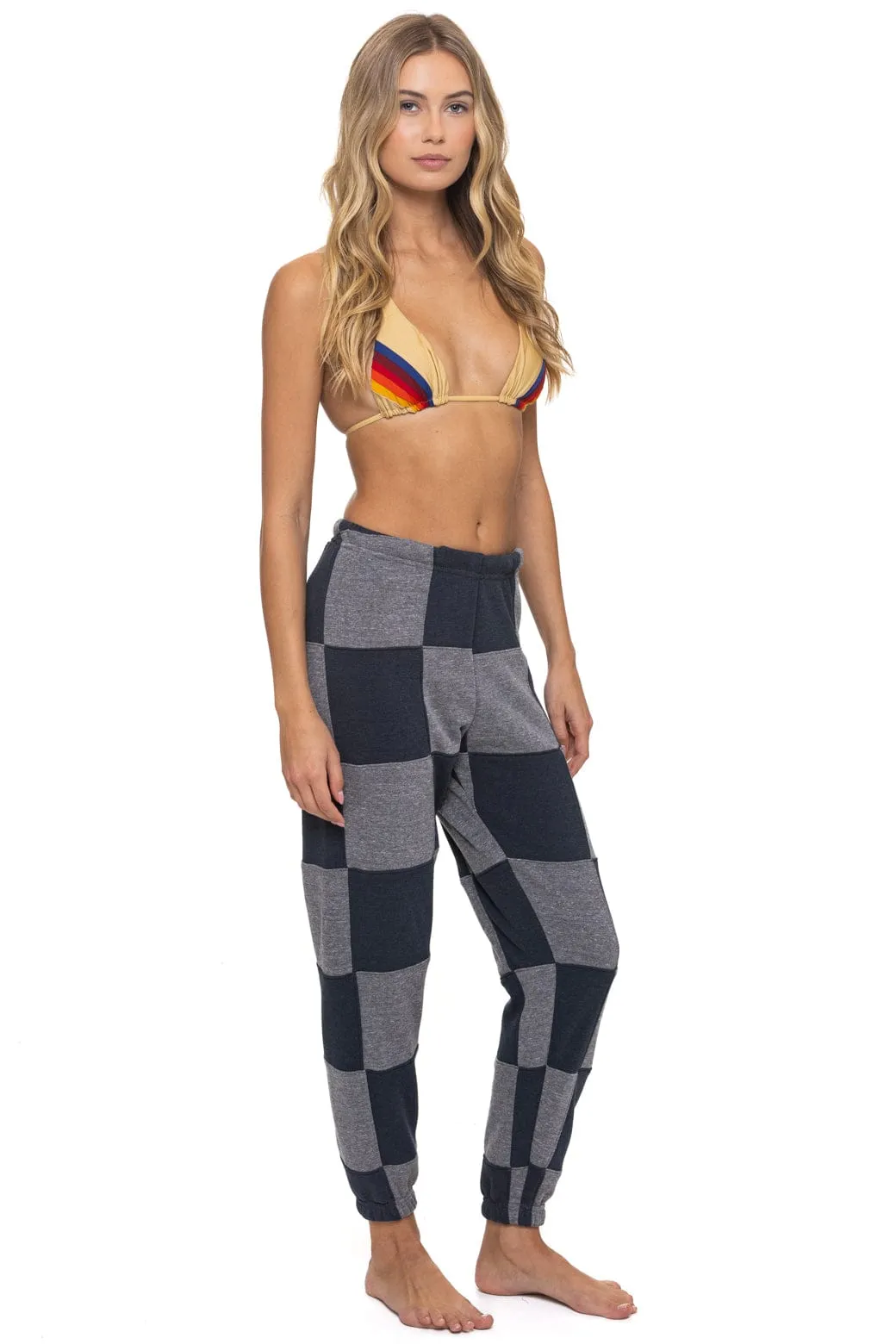 CHECK QUILTED SWEATPANTS - HEATHER // CHARCOAL sold by Aviator Nation product image thumbnail 4