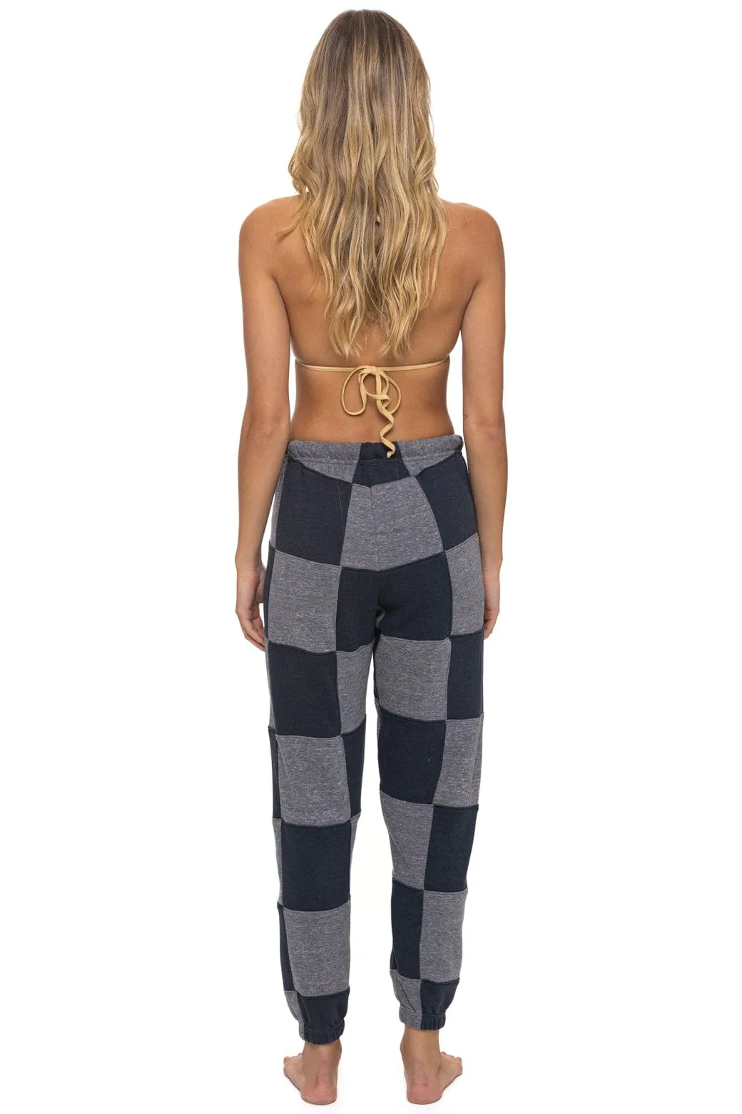 CHECK QUILTED SWEATPANTS - HEATHER // CHARCOAL sold by Aviator Nation product image thumbnail 3