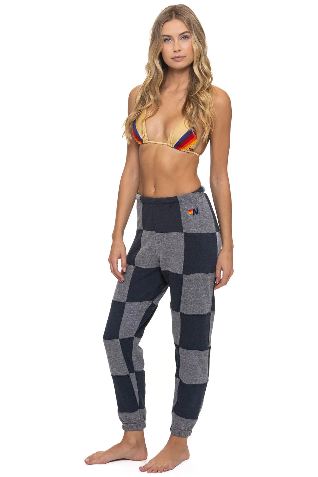 CHECK QUILTED SWEATPANTS - HEATHER // CHARCOAL sold by Aviator Nation product image thumbnail 2