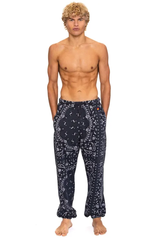 BANDANA SWEATPANTS - CHARCOAL sold by Aviator Nation