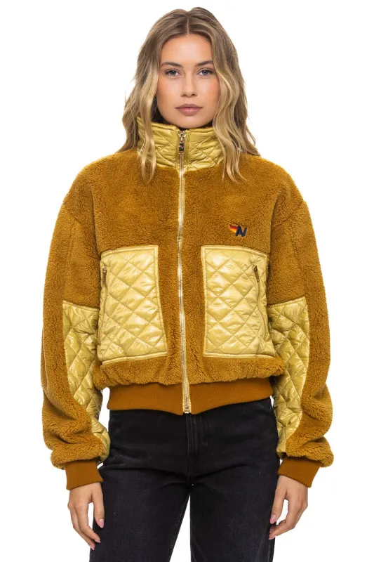 TEDDY FULL ZIP JACKET - HONEY sold by Aviator Nation