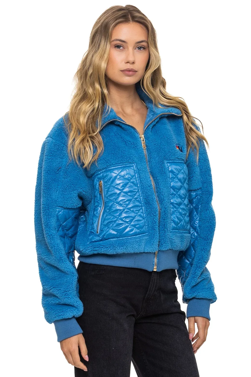TEDDY FULL ZIP JACKET - OCEAN sold by Aviator Nation product image thumbnail 4