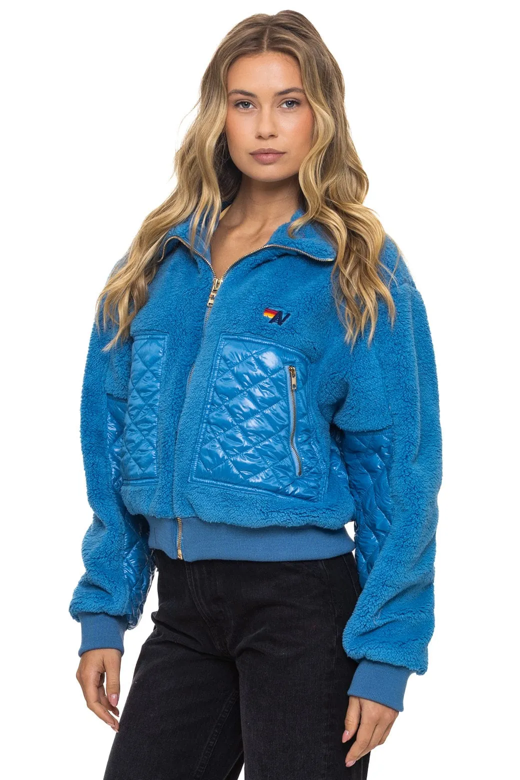 TEDDY FULL ZIP JACKET - OCEAN sold by Aviator Nation product image thumbnail 3