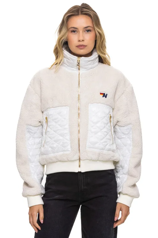 TEDDY FULL ZIP JACKET - VINTAGE WHITE sold by Aviator Nation