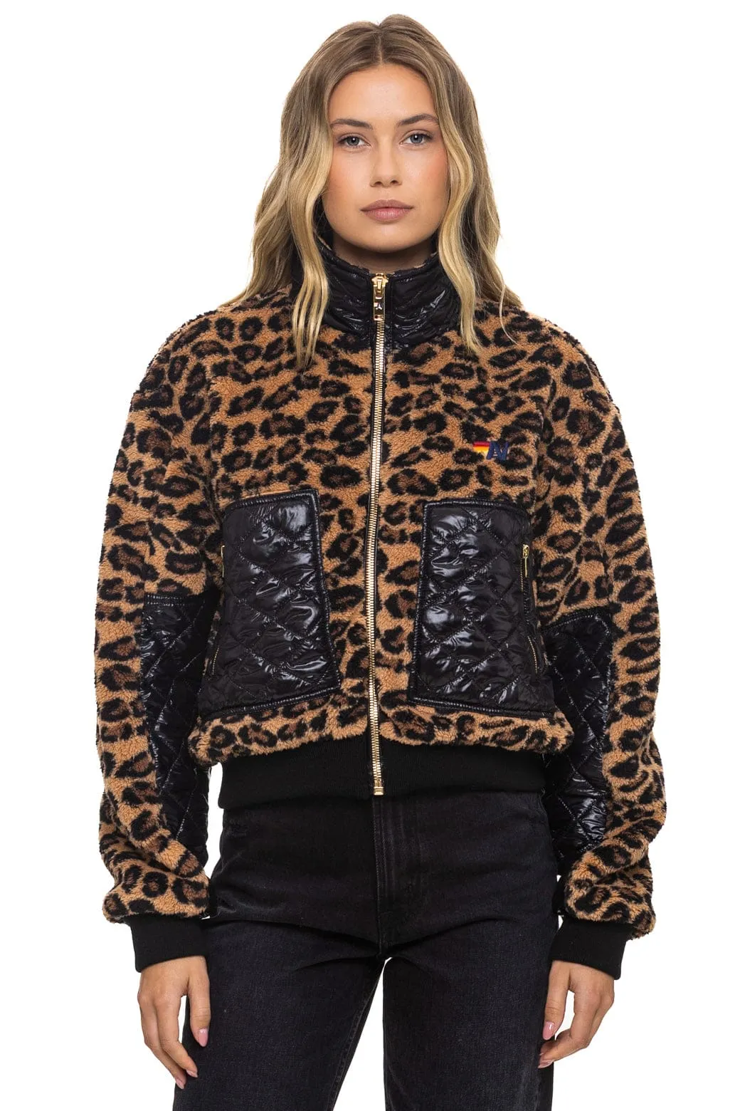 TEDDY FULL ZIP JACKET - CHEETAH sold by Aviator Nation