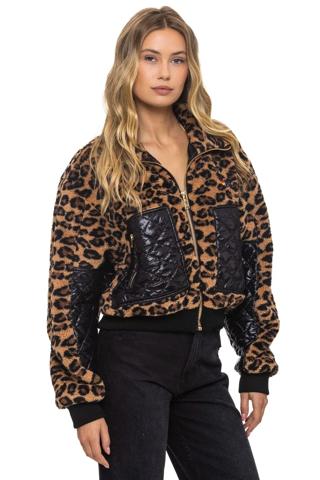 TEDDY FULL ZIP JACKET - CHEETAH sold by Aviator Nation product image thumbnail 5