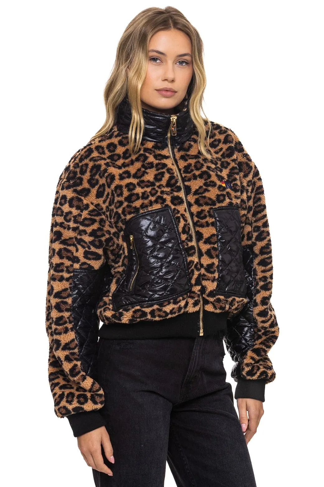 TEDDY FULL ZIP JACKET - CHEETAH sold by Aviator Nation product image thumbnail 3