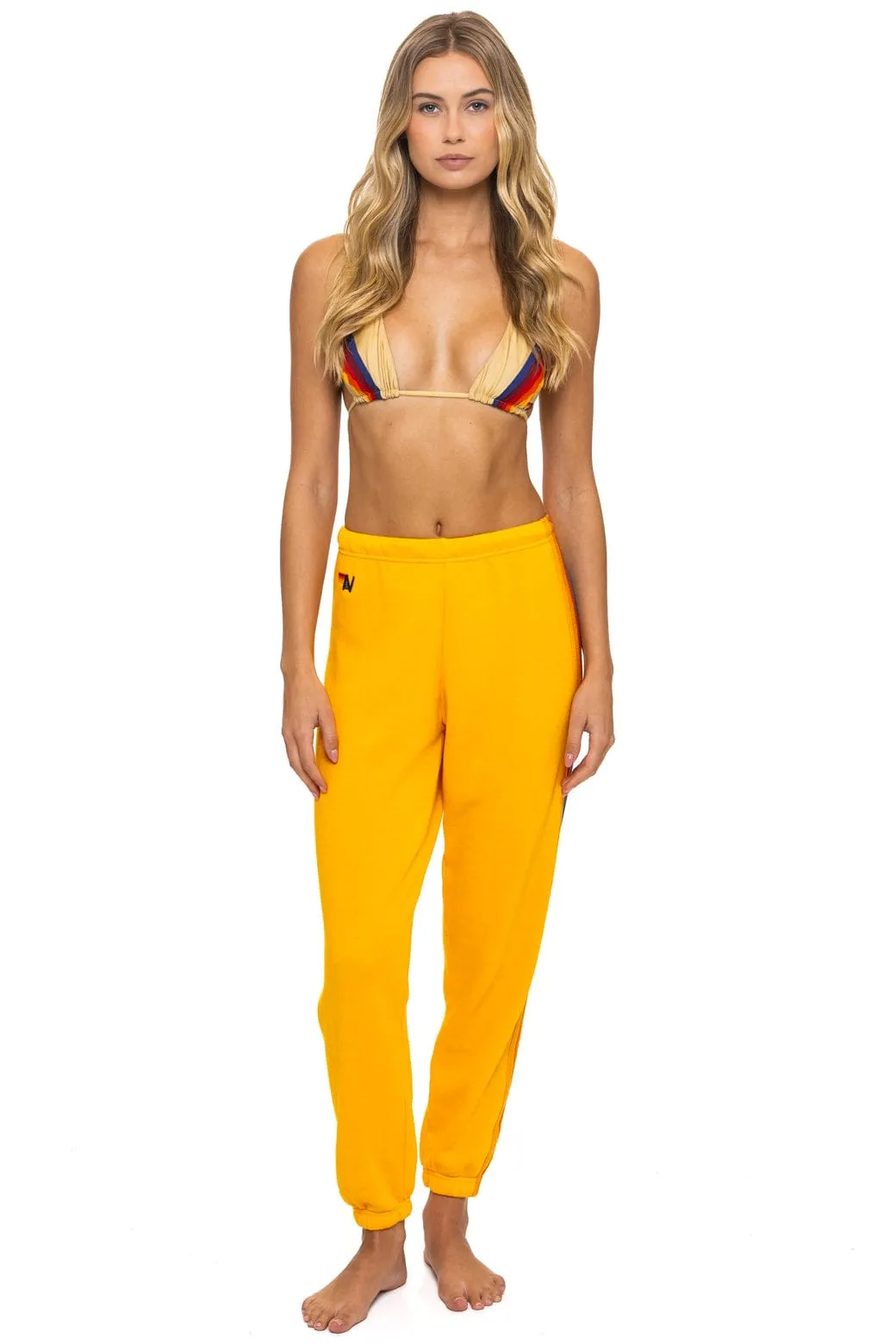 5 STRIPE SWEATPANTS - GOLD sold by Aviator Nation product image thumbnail 3