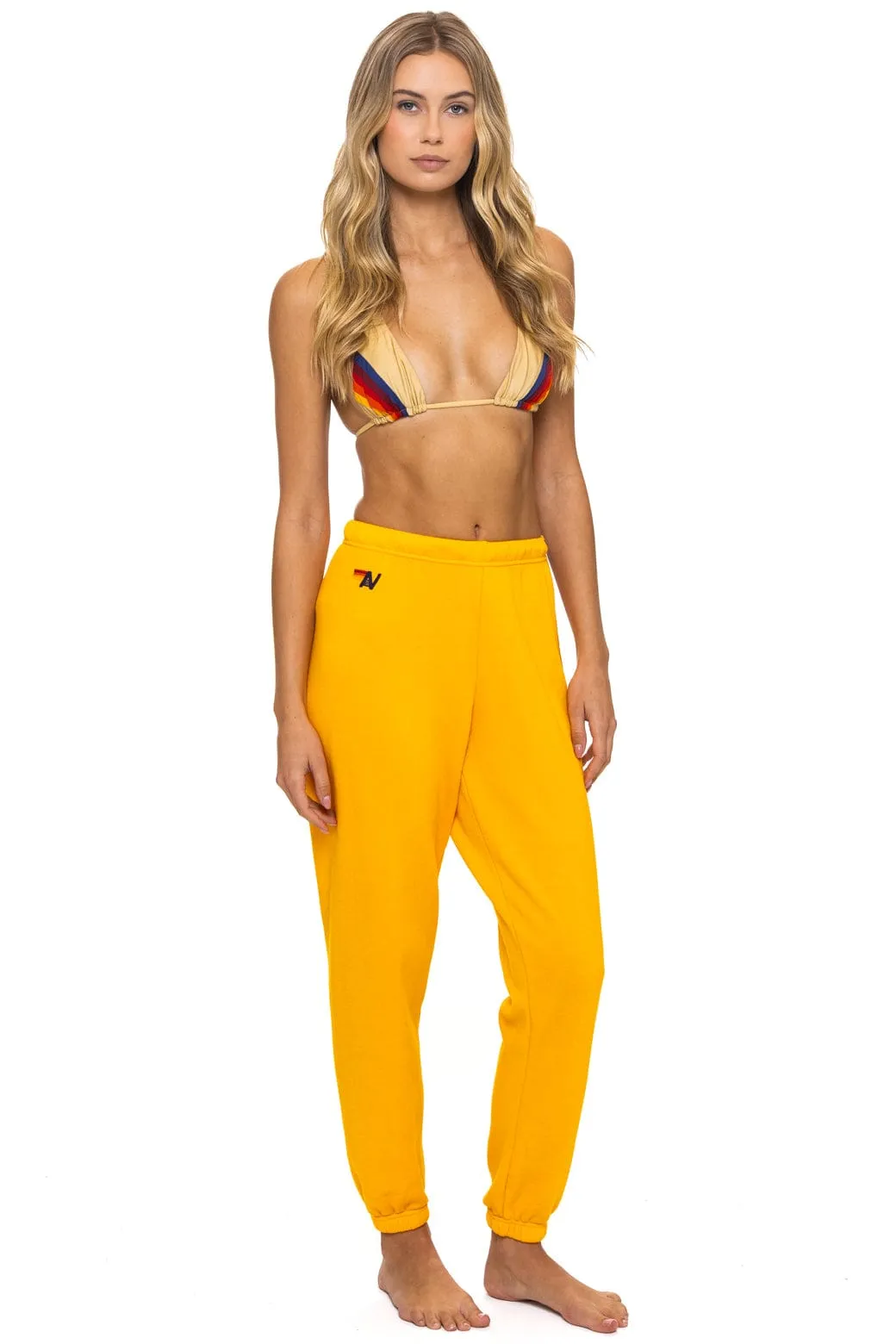 5 STRIPE SWEATPANTS - GOLD sold by Aviator Nation product image thumbnail 2