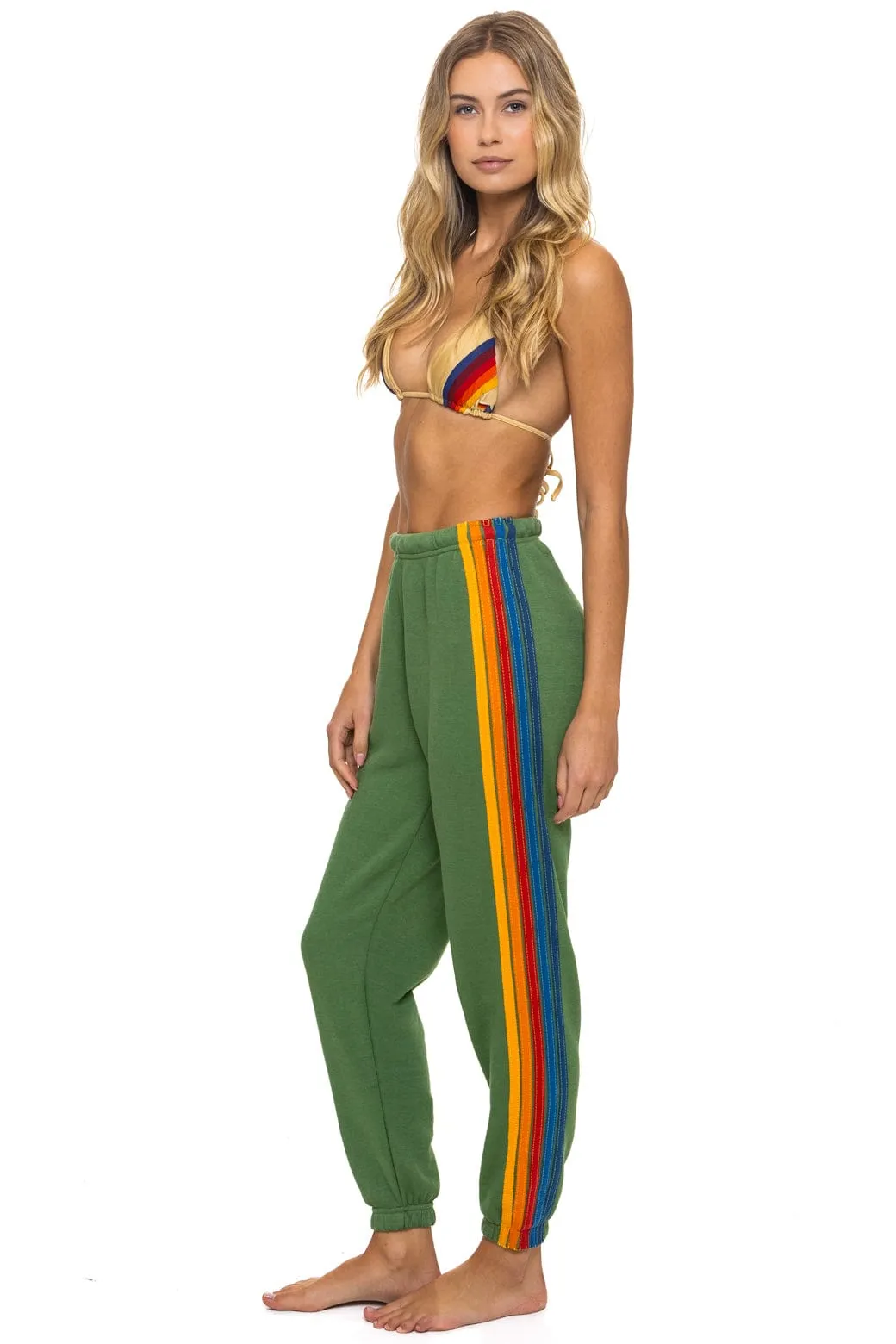 5 STRIPE SWEATPANTS - PALM sold by Aviator Nation