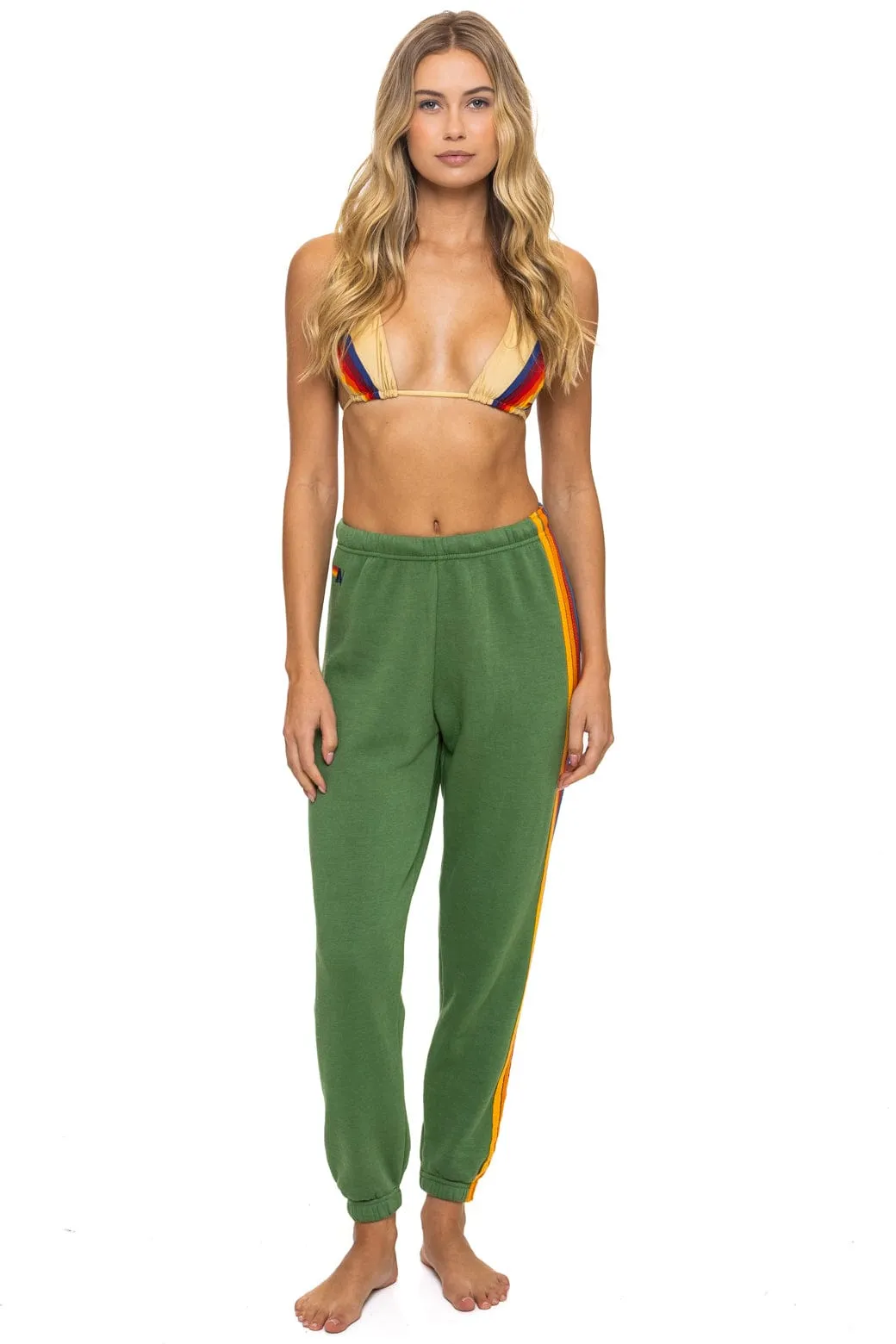5 STRIPE SWEATPANTS - PALM sold by Aviator Nation product image thumbnail 2