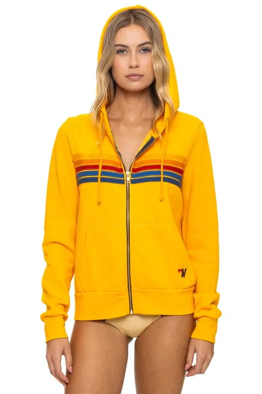 5 STRIPE HOODIE - GOLD sold by Aviator Nation