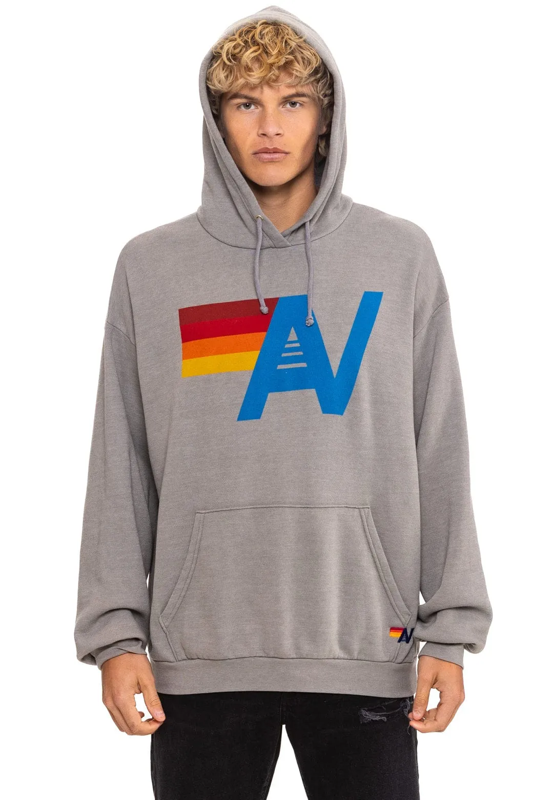 LOGO PULLOVER RELAXED HOODIE - SLATE sold by Aviator Nation product image thumbnail 2